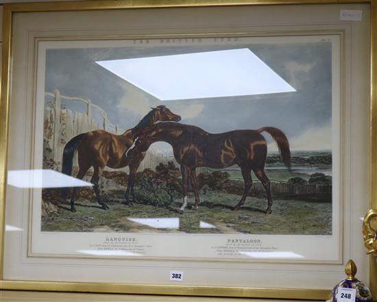 After J.F. Herring Senior, The British Stud, Plate 3, Languish & Pantaloon, 52 x 74cm.